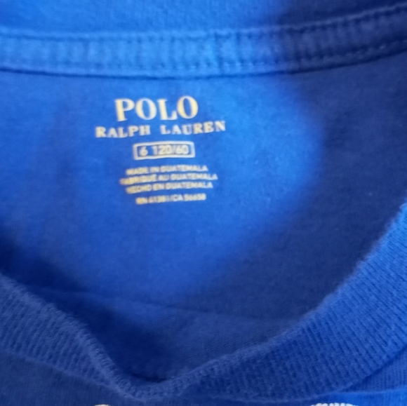 Boys Polo RL Long Sleeve Crew Neck Tshirt Sz.6 - Picture 4 of 4